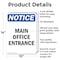 Signmission Main Office Entrance OSHA Notice Sign, Aluminum, 10in W x 14in L, 2PK OS-2PACK-NS-A-1014-V-14093 - alternate 2